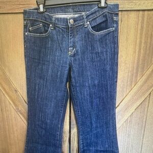 LONDONJEAN Women's Dark Blue Wide Leg Jeans